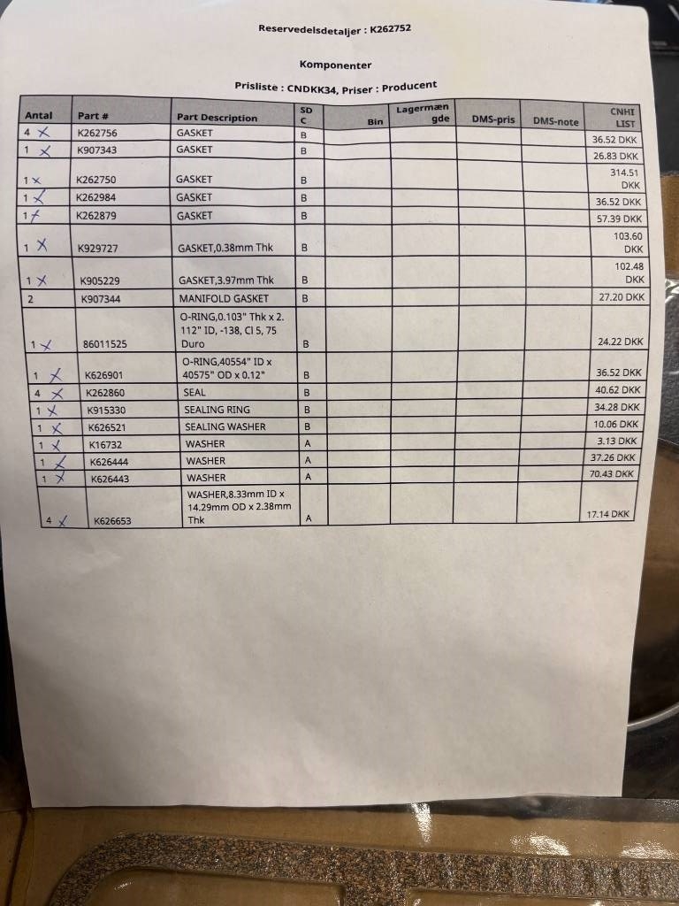 CNH Pakningss&aelig;t f/ motor
