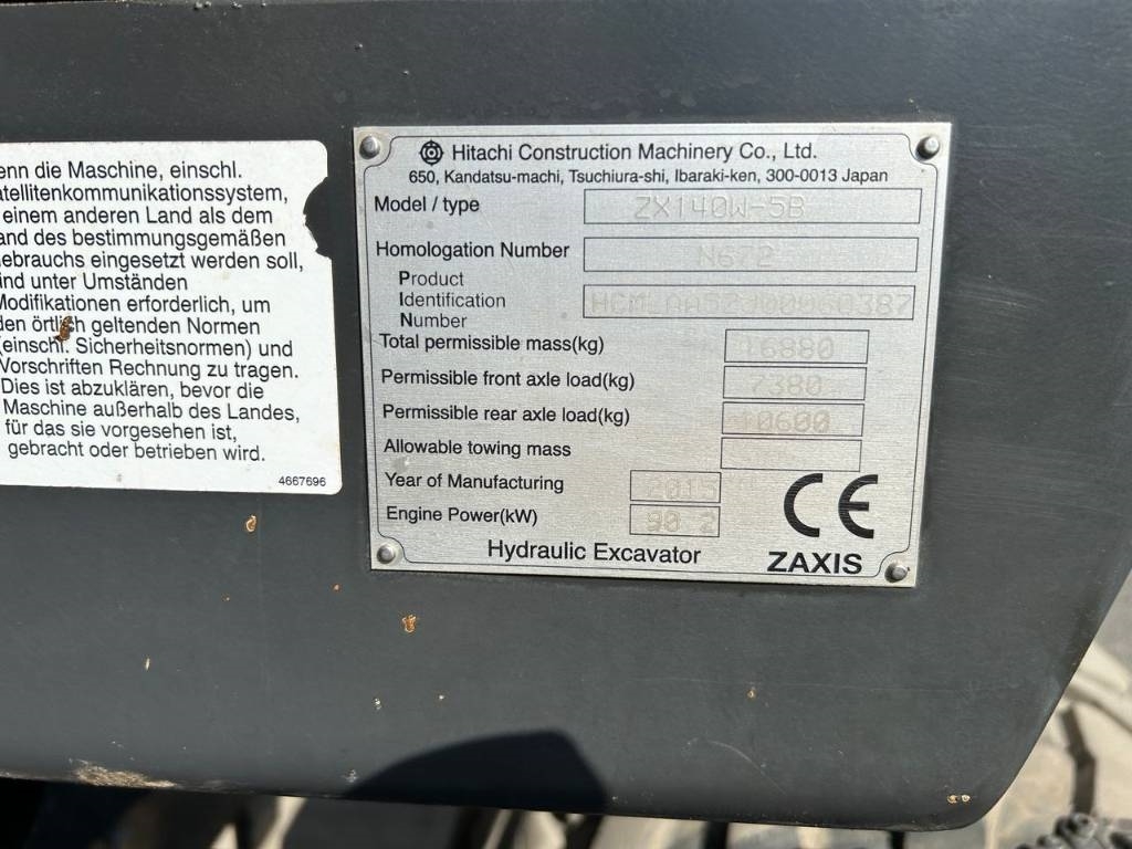 Hitachi ZX 140 W-5B