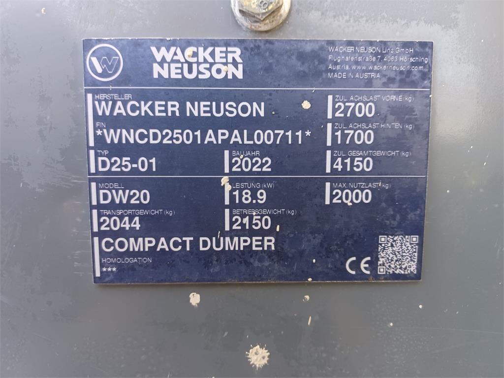 Dw20 Wacker Neuson DW20 - Raddumper - Produkte - Wacker Neuson