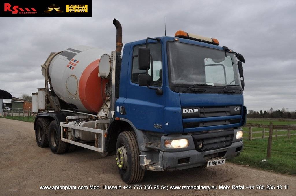 Used DAF CF75.360 6x4 CONCRETE MIXER TRUCK CEMENT MIXER concrete trucks