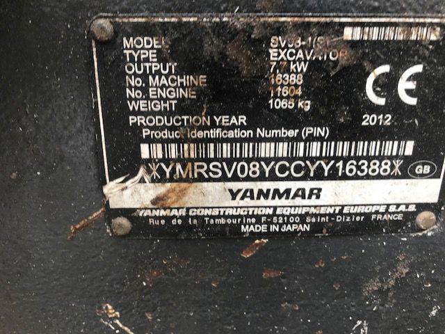 Yanmar SV08-1, Mini excavators, Construction Equipment