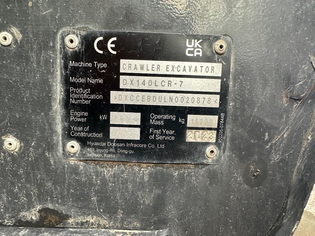 Develon DX 140 LCR-7 (Under klarg&oslash;ring)