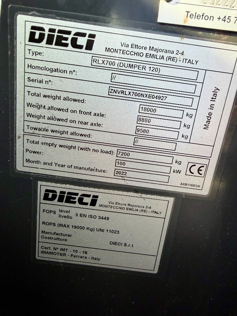 Dieci DP 120 hjuldumper
