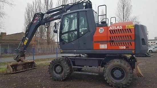 Atlas 150W, Wheeled Excavators, Construction Equipment