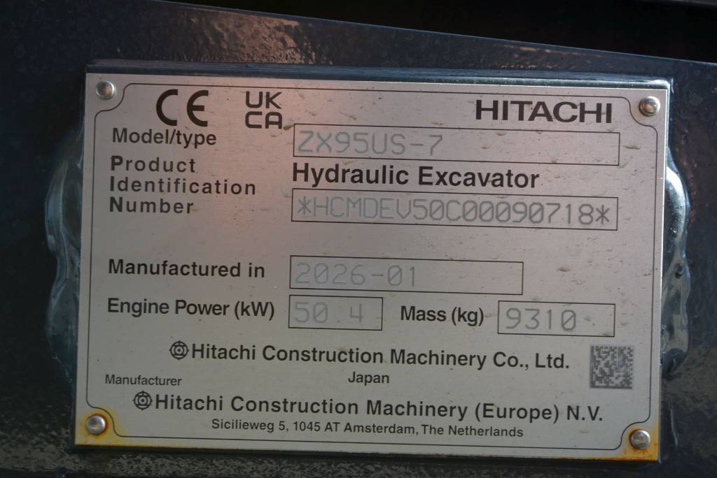 Hitachi ZX 95 US-7 VA - Midi excavators 7t - 12t - Construction