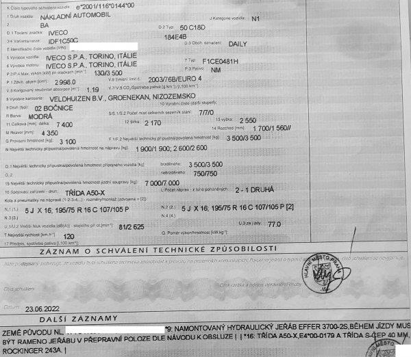 Iveco 50C18 Daily (3.D 16V) Giugiaro + Effer - 3700 2S