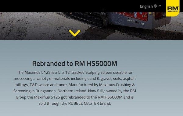 Rubble Master (UK) Maximus - 512 S / RM - HS5000 M