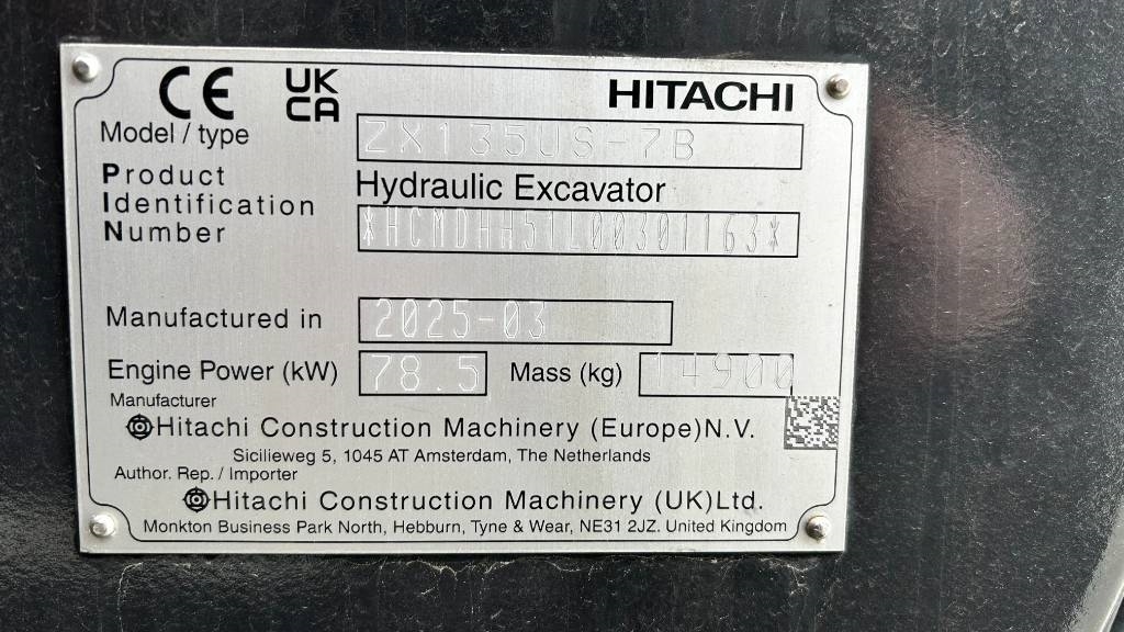 Hitachi ZX135 US-7B / Uusi ajamaton, StageV! - Crawler Excavators ...