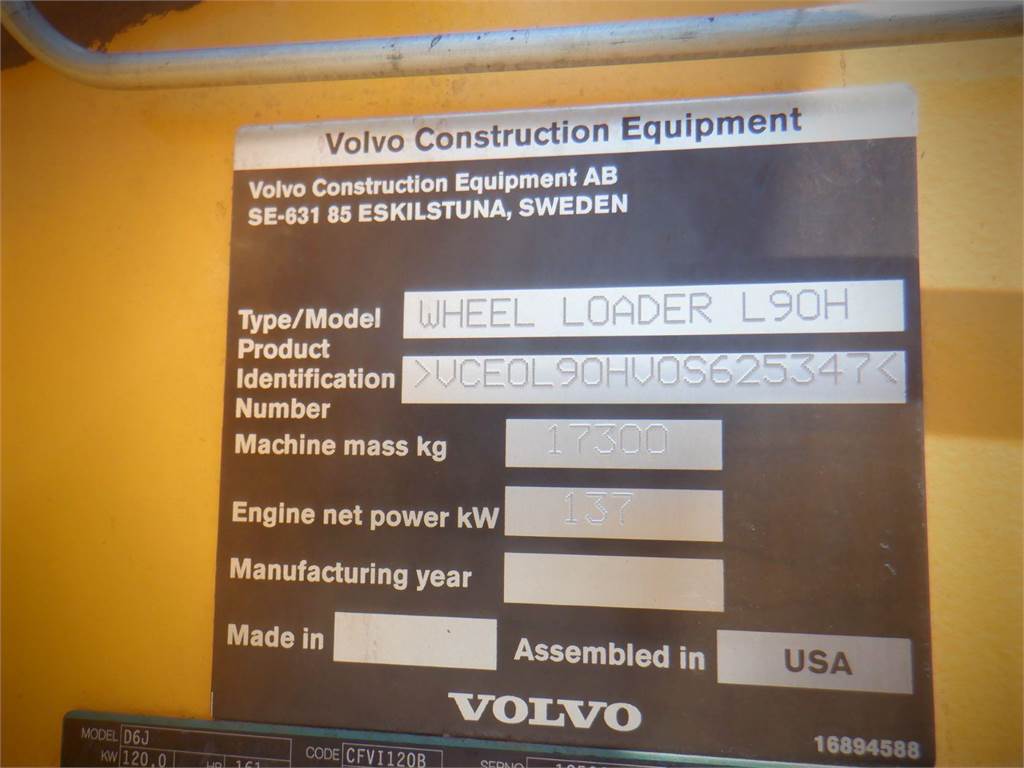 Volvo L90H, Wheel Loaders, Construction Equipment