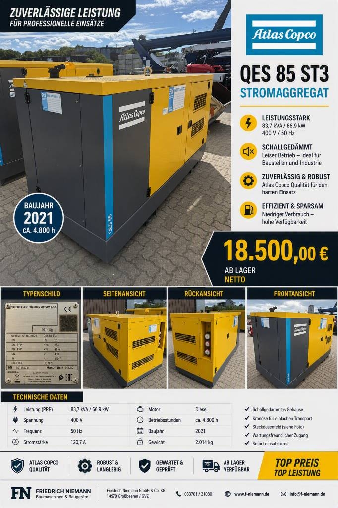 Atlas Copco QES 85 ST3