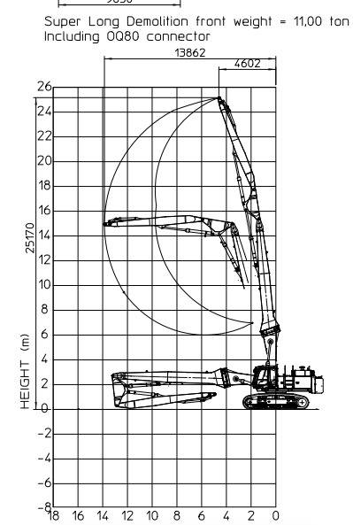 Hitachi ZX 470 LCD - 3 (25m high reach demolition)