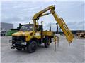 Railroad maintenance equipment Unimog 1600 ZW Turbo Rail with crane