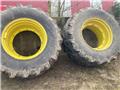 John Deere wide rims + trelleborg tyres, Шины и колёса