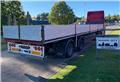 Pacton 12,6 mtr city kran trailer、2014、平台/側卸半拖車