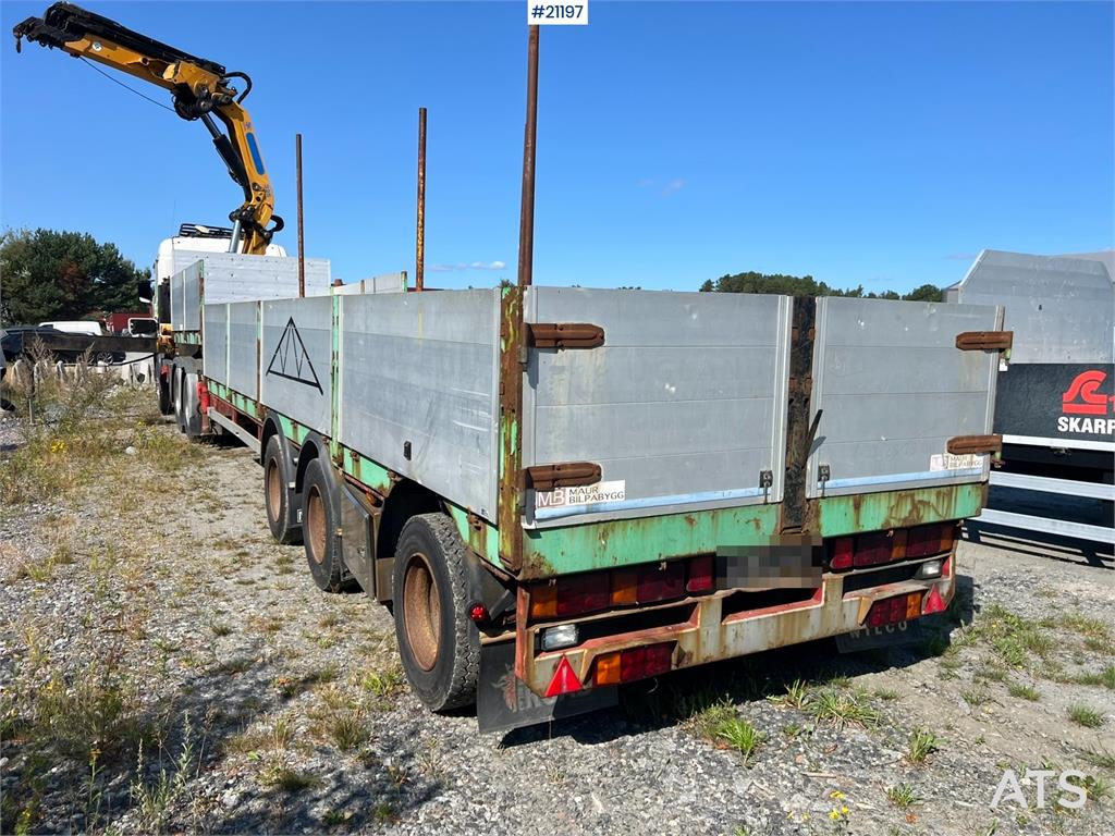 Scania R164 crane truck w/ 32t/m effer crane and 2004 mau