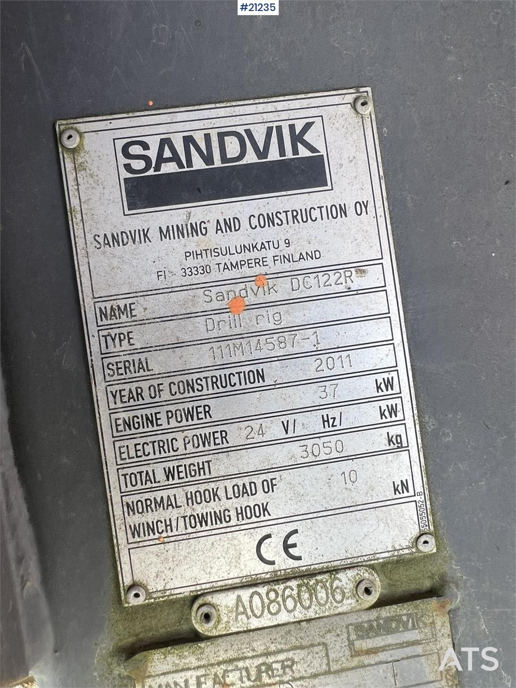 Sandvik dc122R Drilling Rig