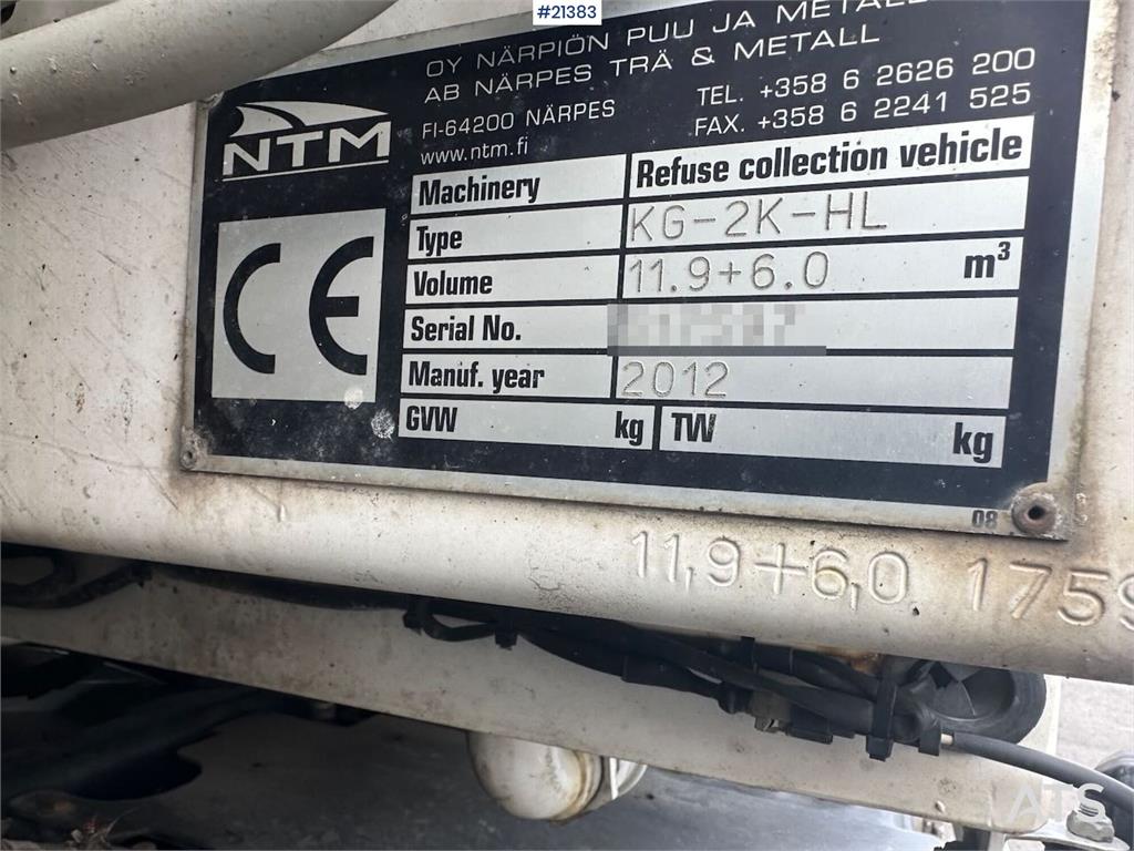 Volvo FE 6x2 compactor truck w/ NTM body and low mileage