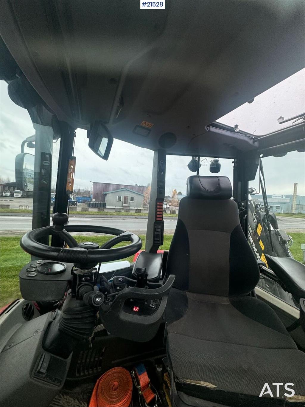 Huddig 1260C Backhoe w/ Palfinger crane, Lift, rototilt a