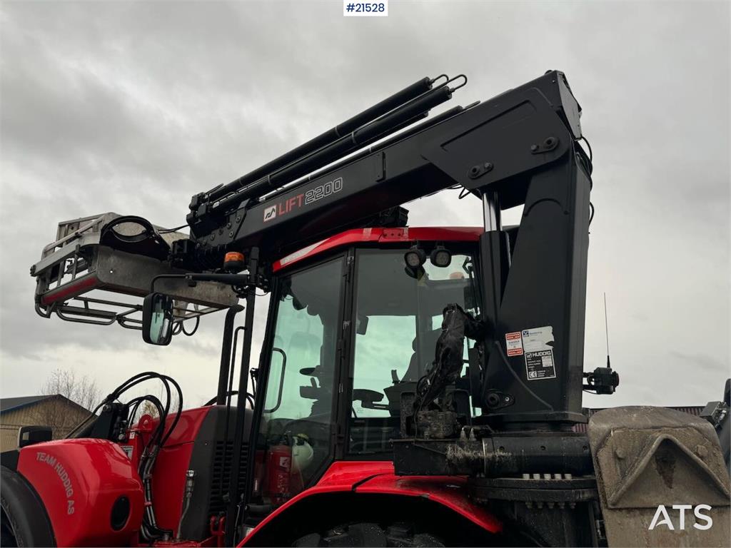 Huddig 1260C Backhoe w/ Palfinger crane, Lift, rototilt a