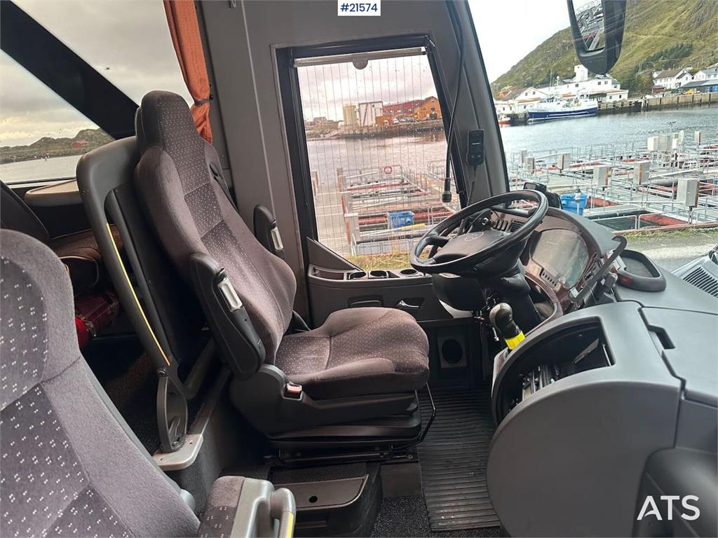 Setra S411 tour bus w/ 29+2+1 seats and winter tires. Lo