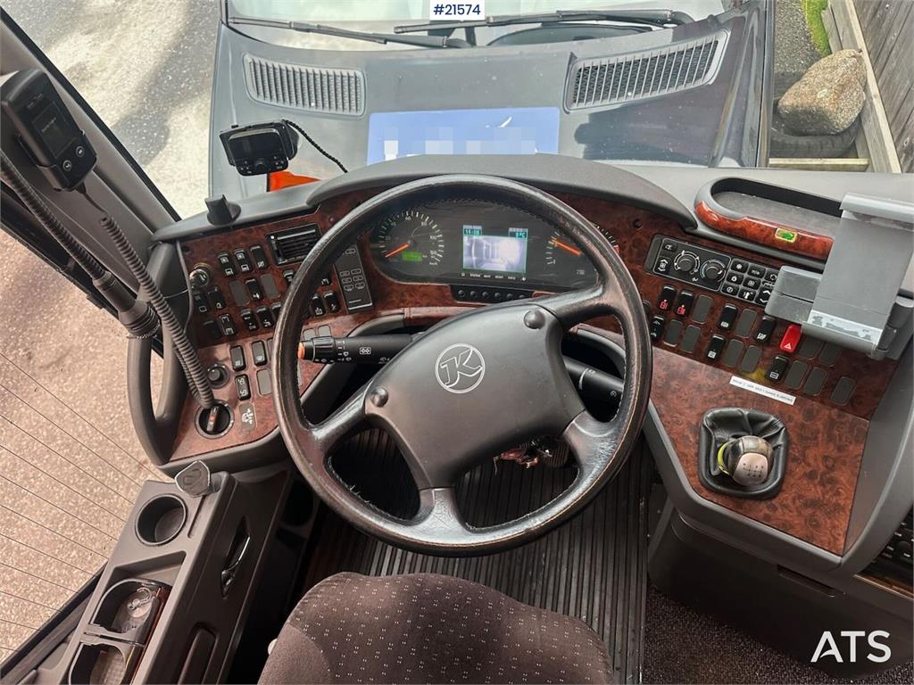 Setra S411 tour bus w/ 29+2+1 seats and winter tires. Lo