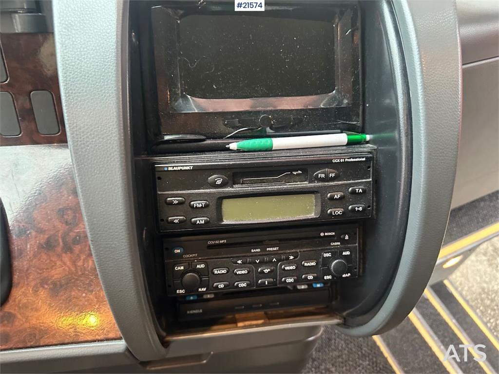 Setra S411 tour bus w/ 29+2+1 seats and winter tires. Lo