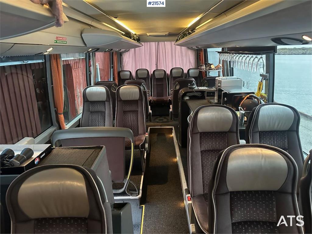Setra S411 tour bus w/ 29+2+1 seats and winter tires. Lo