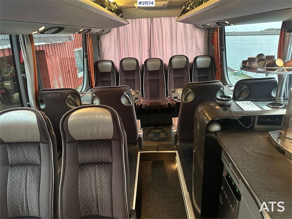 Setra S411 tour bus w/ 29+2+1 seats and winter tires. Lo