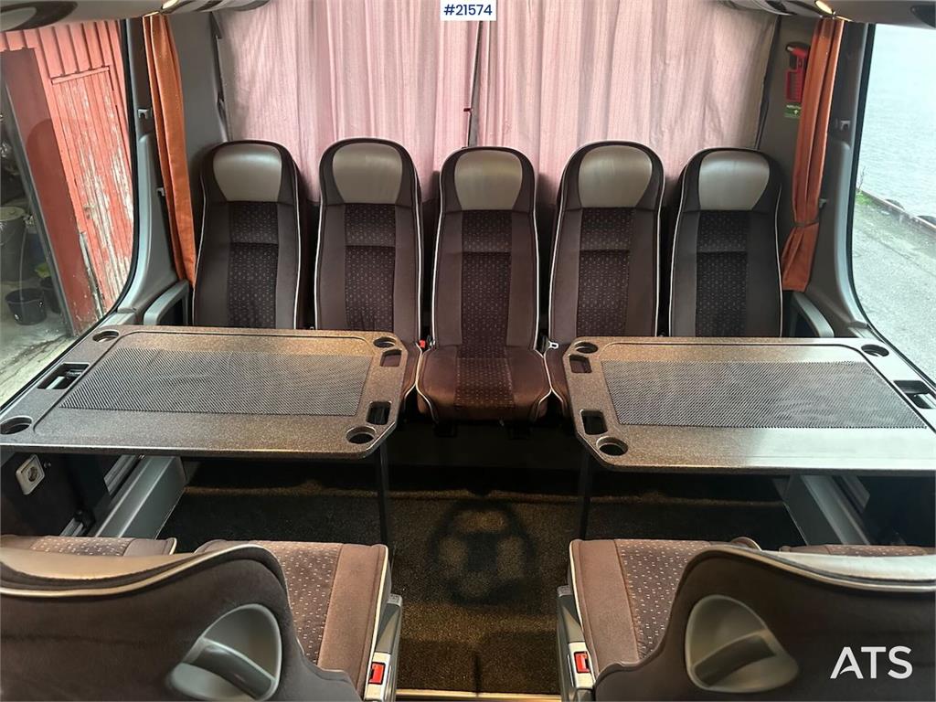Setra S411 tour bus w/ 29+2+1 seats and winter tires. Lo