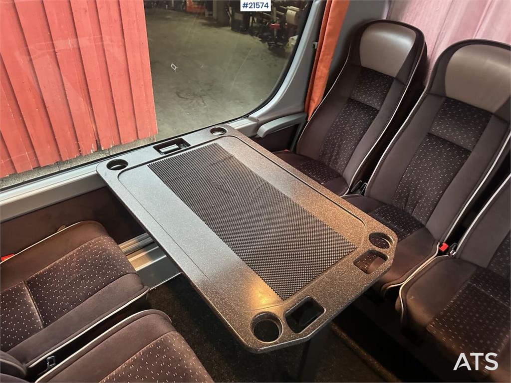 Setra S411 tour bus w/ 29+2+1 seats and winter tires. Lo