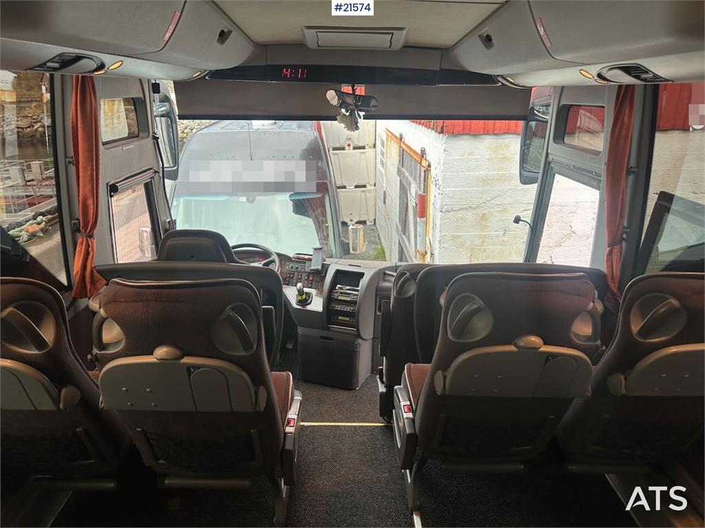 Setra S411 tour bus w/ 29+2+1 seats and winter tires. Lo