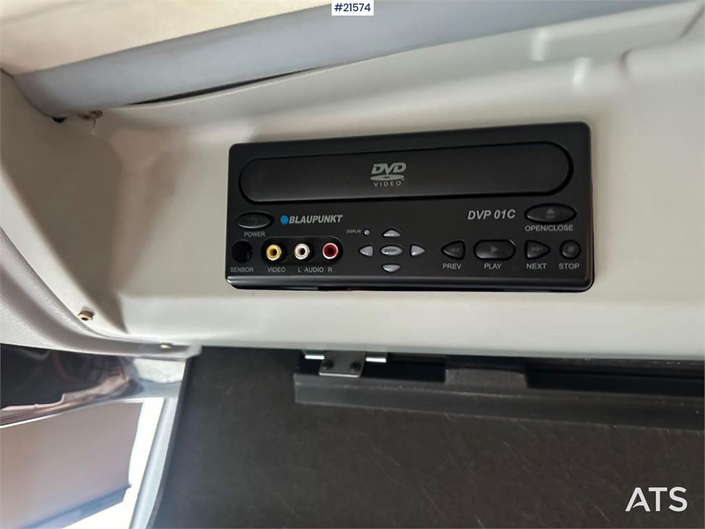 Setra S411 tour bus w/ 29+2+1 seats and winter tires. Lo