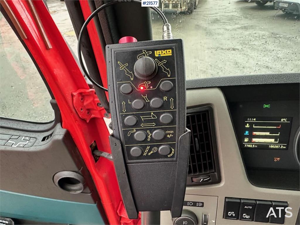 Volvo FM 410 skip dumper 6x2 w/ Laxo body, extension and