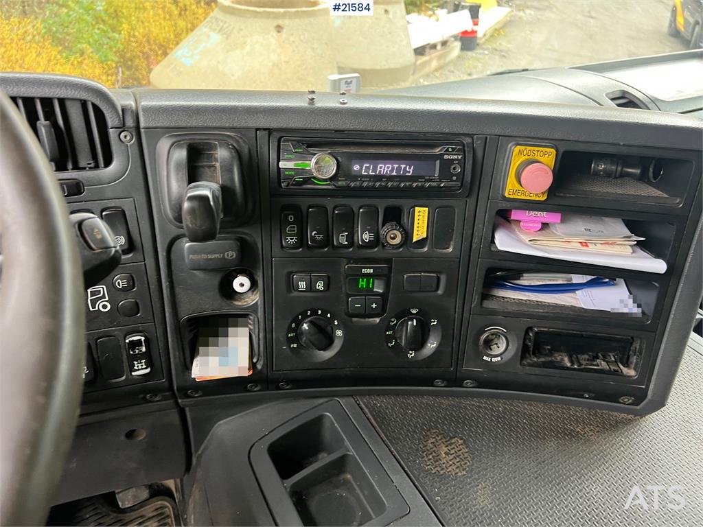 Scania P380 6x2 crane truck w/tipper, w/14t/ and w/Hiab c