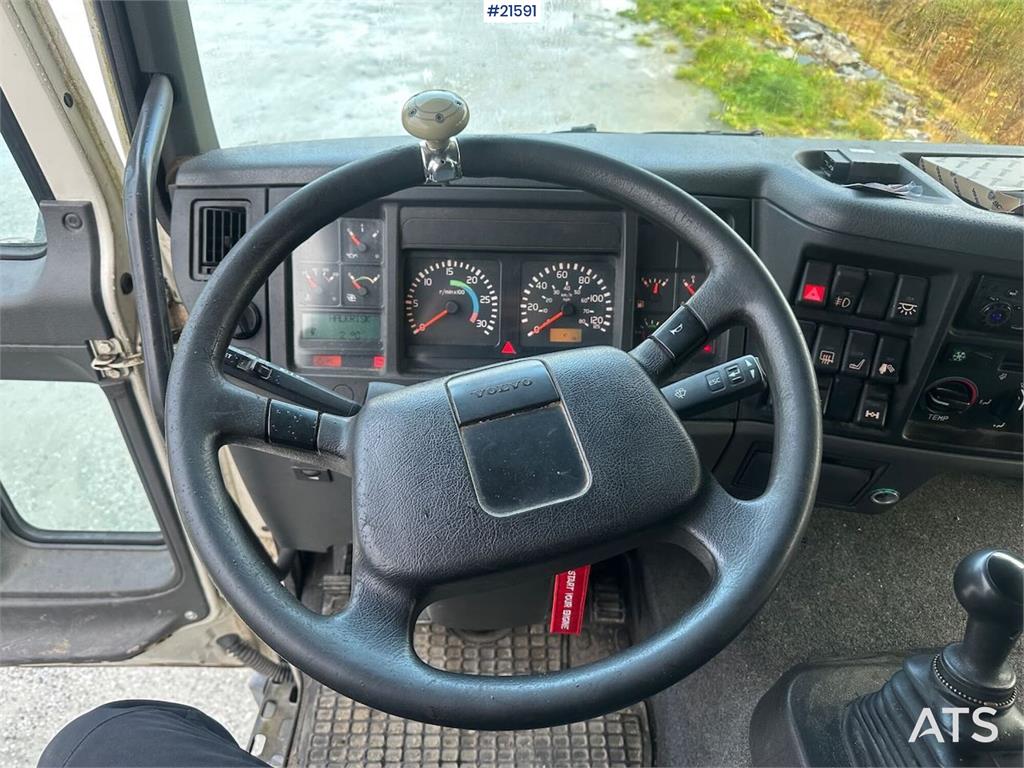 Volvo FL 6 flatbed truck w/ rear mounted crane. WATCH VI