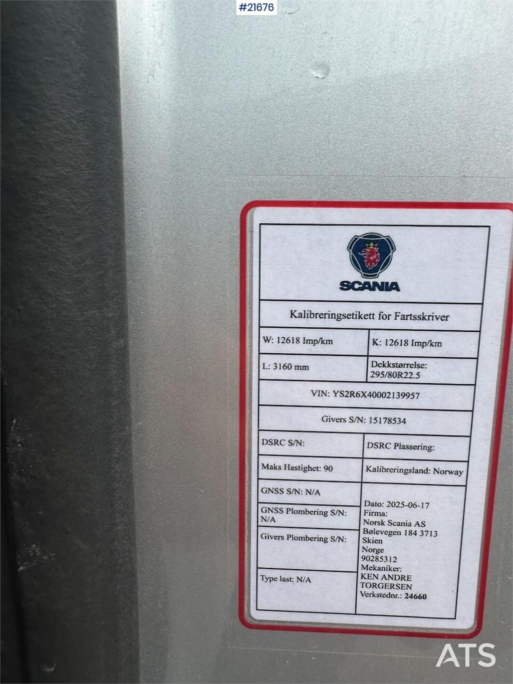 Scania R580 6x4 Tipper Truck with Snow Plow Setup