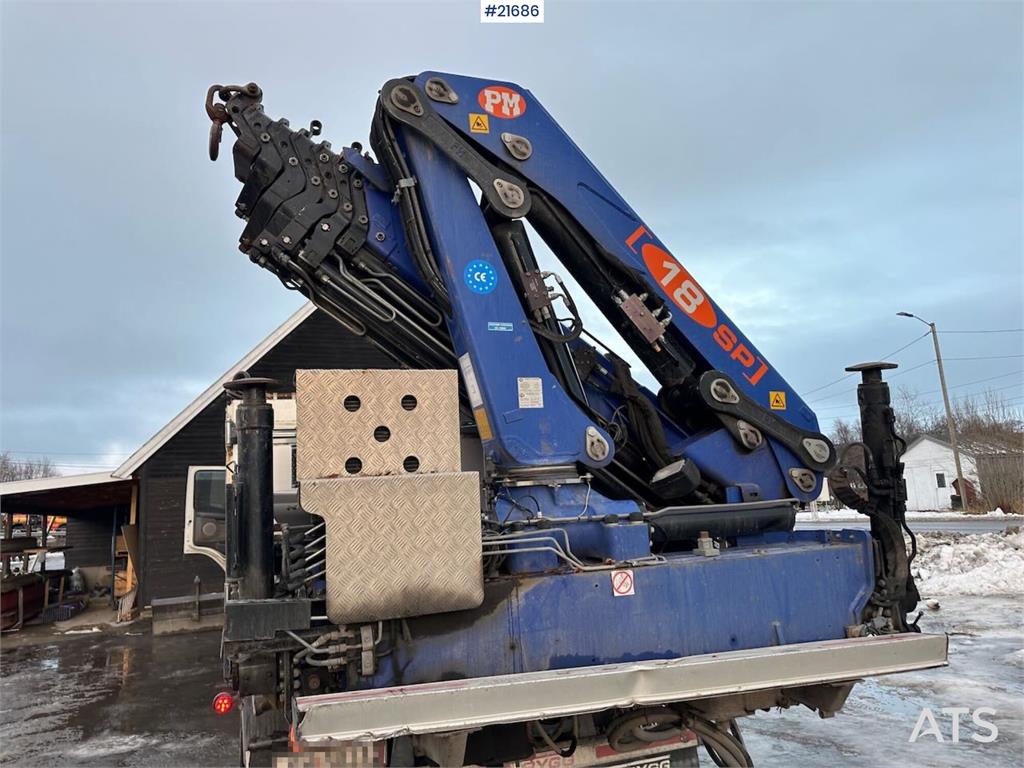 Volvo FM12 Globetrotter 6x4 crane truck w/ rear mounted