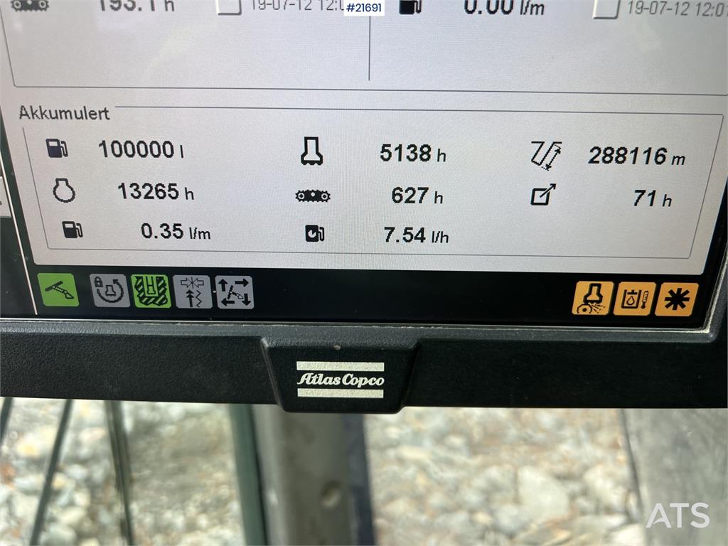 Atlas Copco smartroc T40-11 drilling rig w/2540 hammer, CME gr