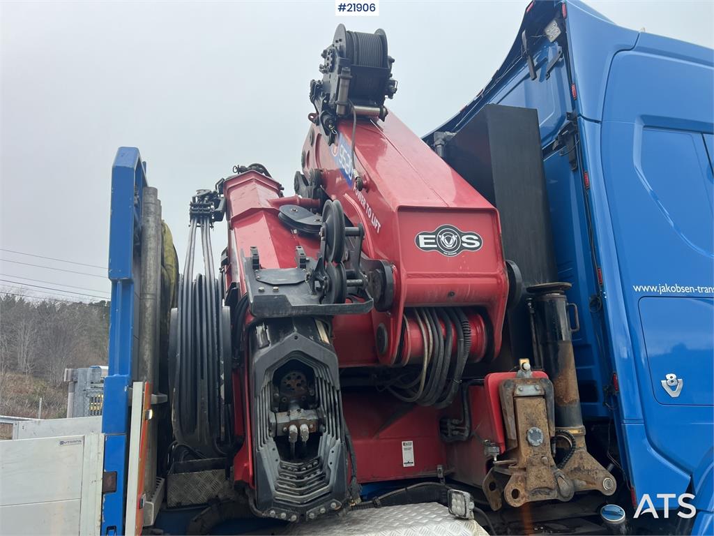 Scania R580 8x2 crane truck w/ 95t/m hmf crane, jib, winc