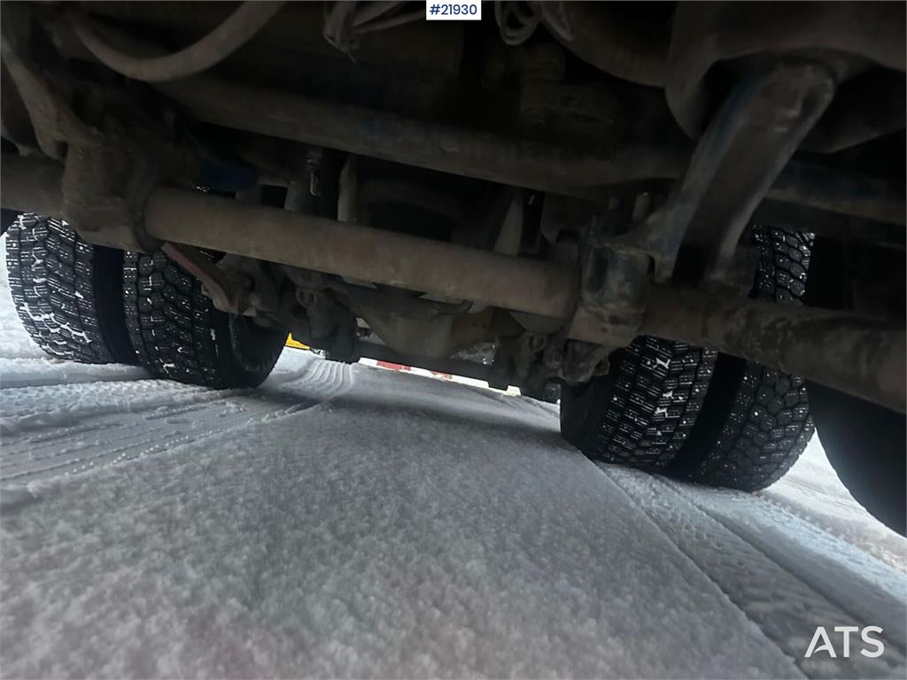 Volvo FH12 snow-plow equipped hook truck with flatbed –