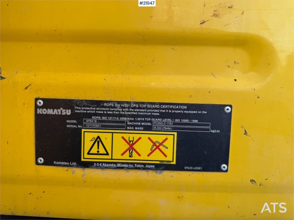 Komatsu PC290 LC-11E0 with GPS