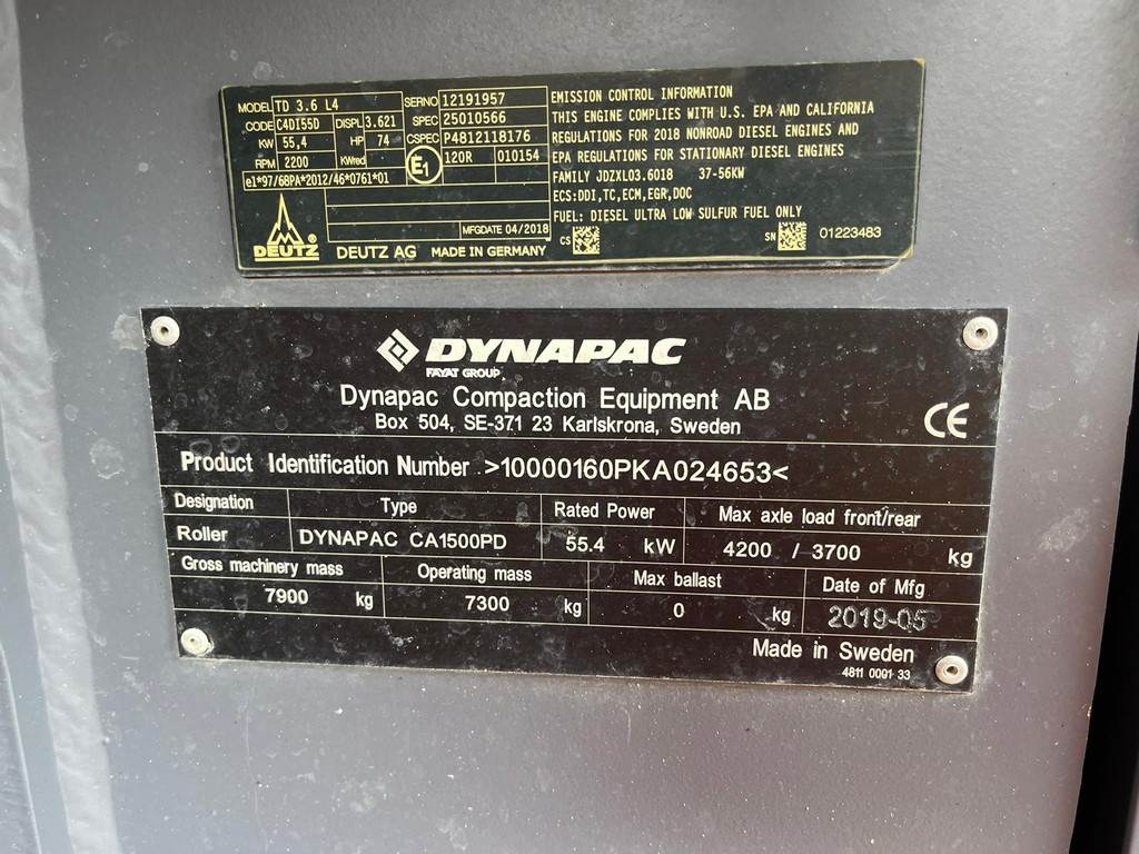 Dynapac CA1500PD - EPA / CE Certified