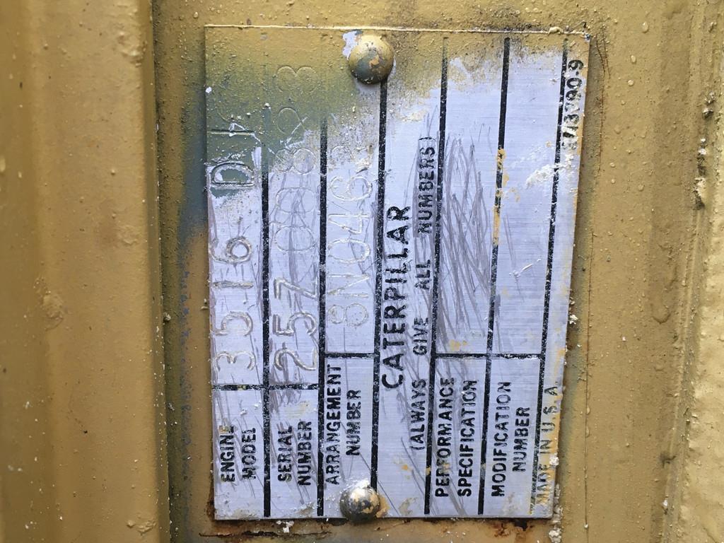CAT 3516 STD GENERATOR 1750KVA USED