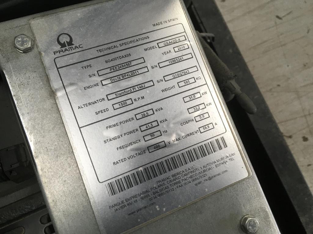 Deutz BF4L2011 GENERATOR 40KVA NEW