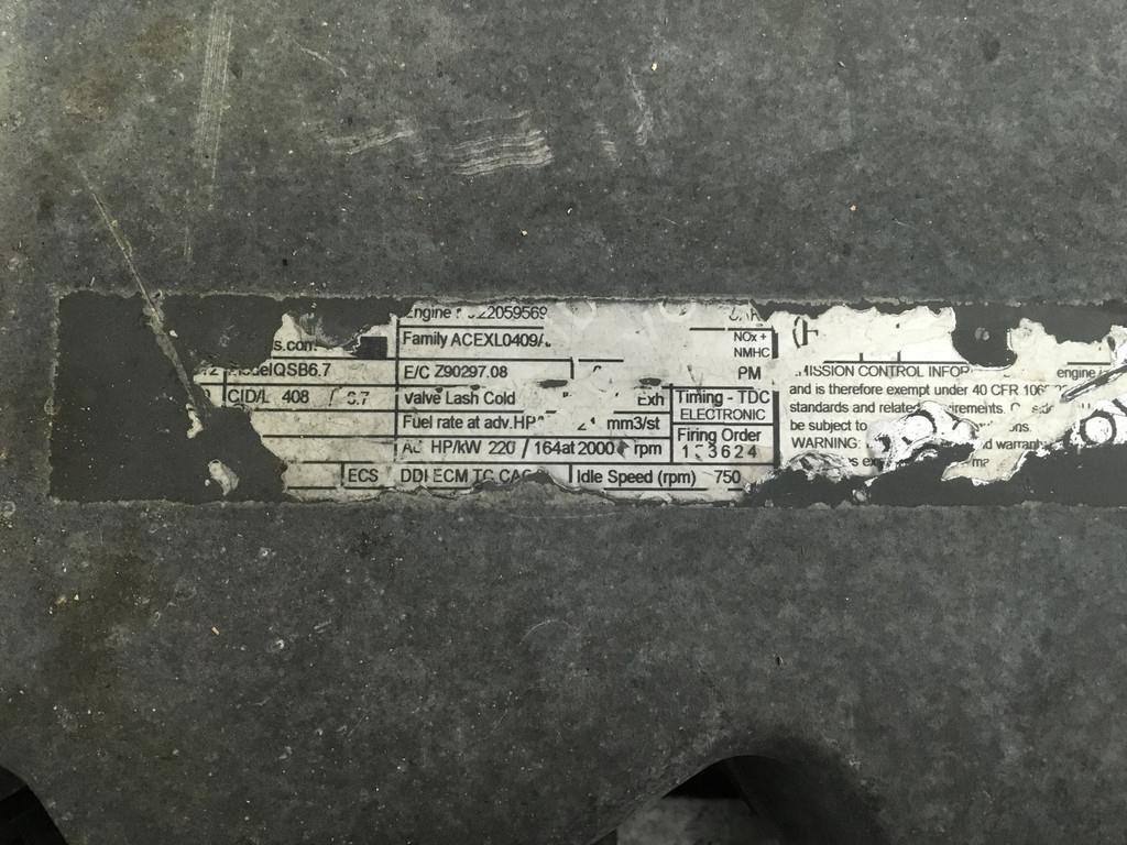 Cummins QSB6.7 COMMONRAIL USED