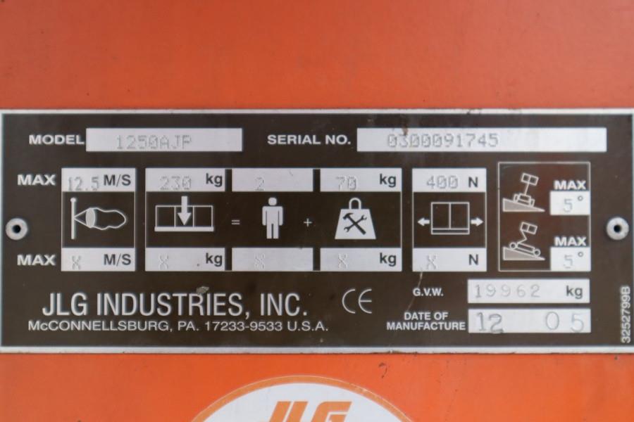 JLG 1250AJP Diesel, 4x4x4 Drive, 40.1m Working Height,