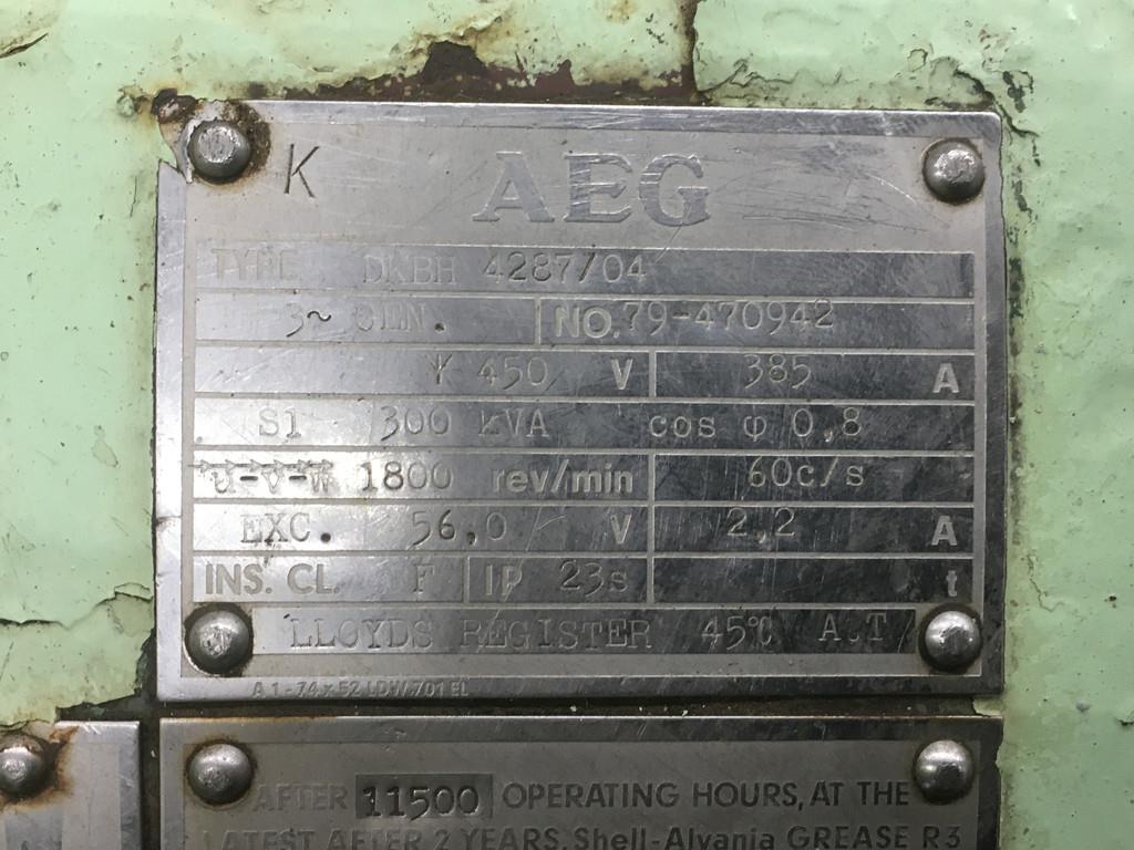 Scania DSI14.02 GENERATOR 300KVA USED