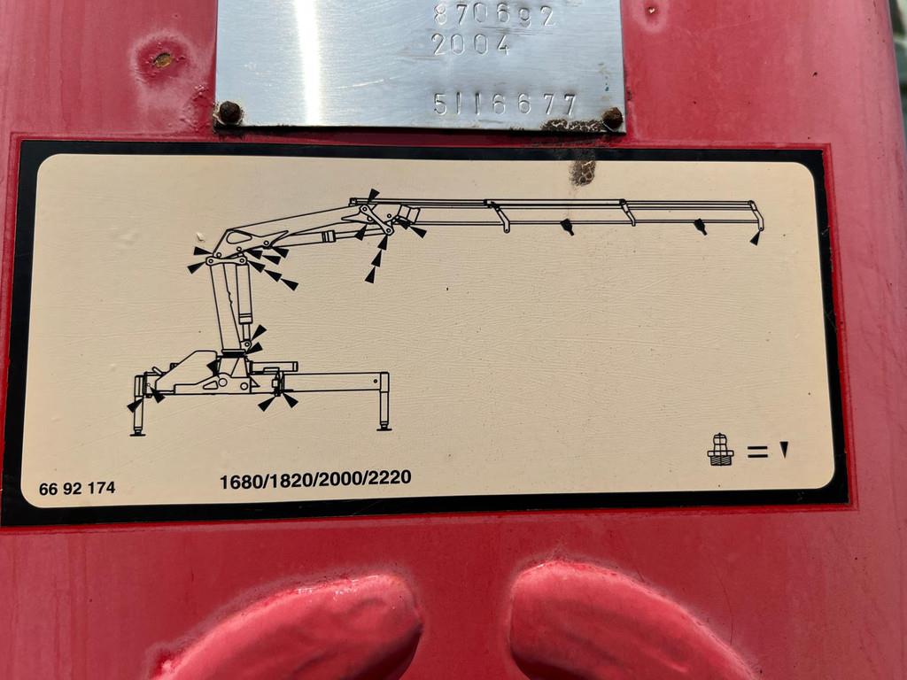 MAN TGA 26.480 6x4 tipper + HMF crane