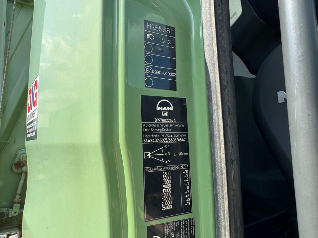 MAN TGA 26.480 6x4 tipper + HMF crane