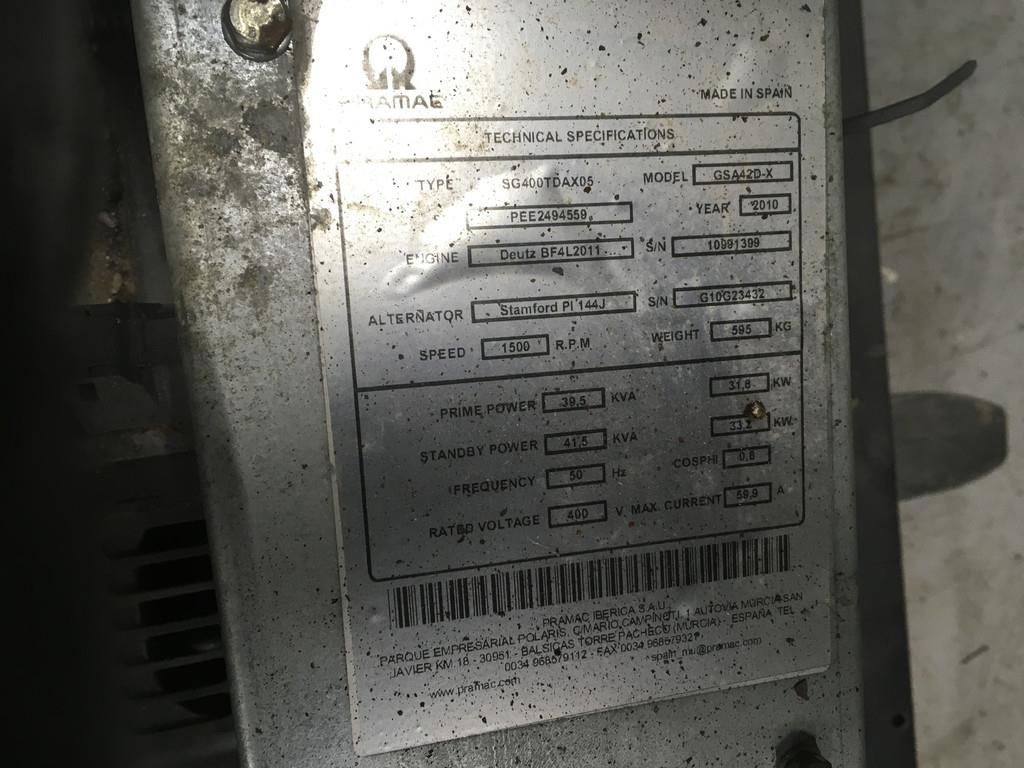 Deutz BF4L2011 GENERATOR 40KVA NEW